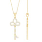 Certified Lab Created Diamond Key To My Heart Necklace