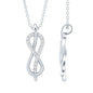 Certified Moissanite Infinity Pendant Necklace with Chain