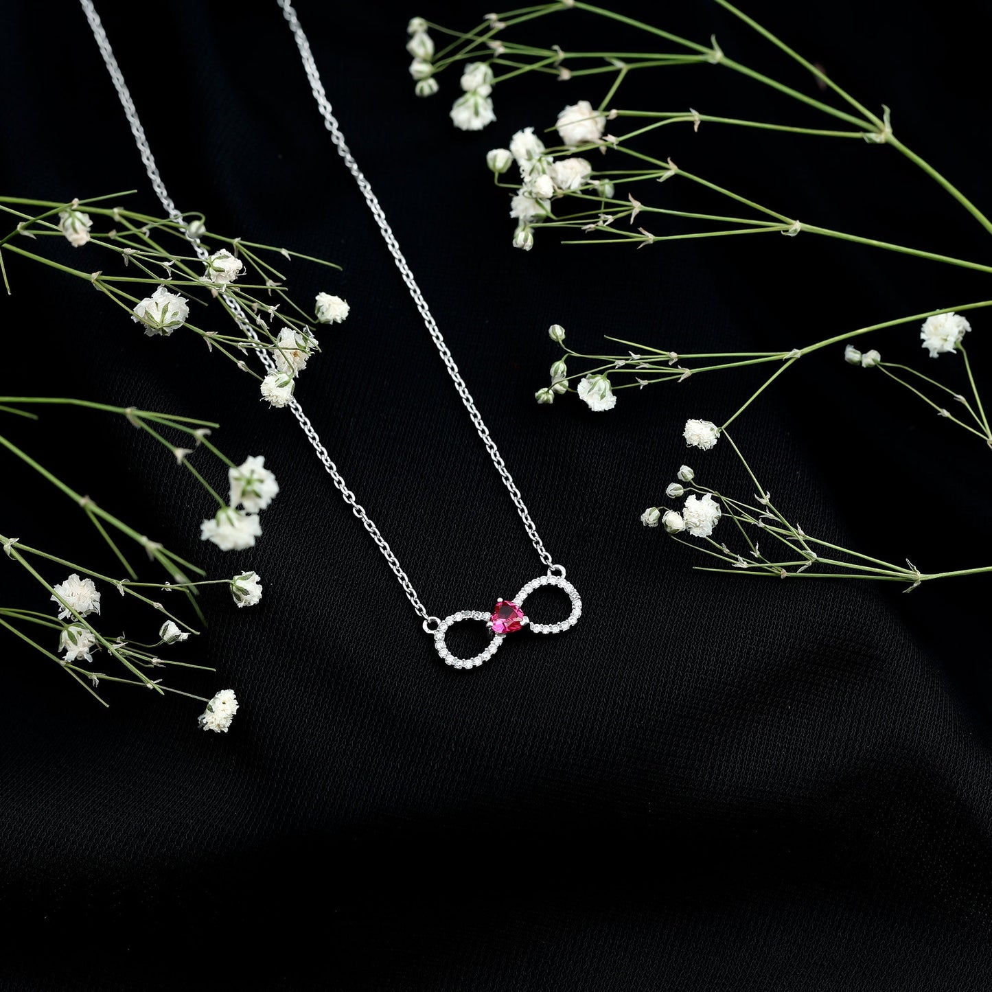 Certified 4 Carat Round Cubic Zirconia Halo Necklace and Earrings in Silver