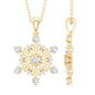 Lab Grown Diamond Snowflake Winter Necklace for Her