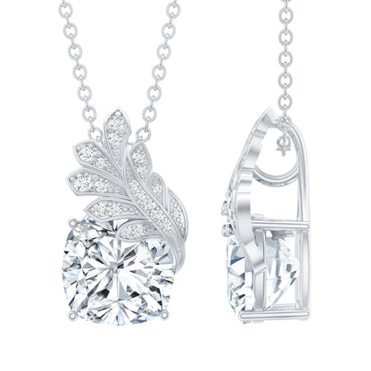 Nature Inspired 5.6 Carat Moissanite Designer Necklace for Wedding
