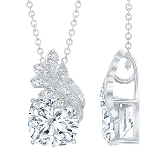 Nature Inspired 5.6 Carat Moissanite Designer Necklace for Wedding