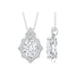 Certified 2 Carat Moissanite Vintage Halo Necklace for Women