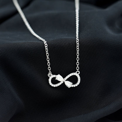 Certified Moissanite Forever Symbol Necklace for Women