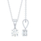 Round Brilliant Cut 5 MM Lab Diamond Solitaire Necklace for Women