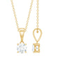 Round Brilliant Cut 5 MM Lab Diamond Solitaire Necklace for Women