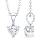 5 MM Lab Grown Diamond Heart Necklace For Women
