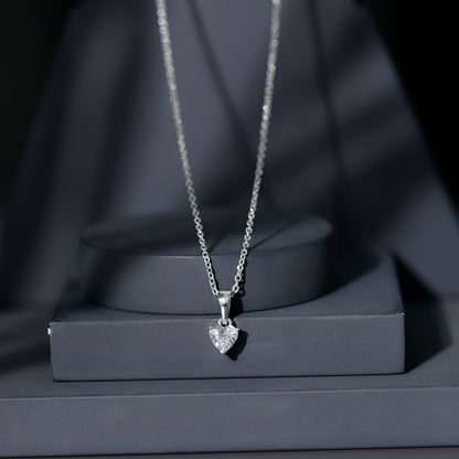 5 MM Lab Grown Diamond Heart Necklace For Women