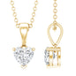 5 MM Lab Grown Diamond Heart Necklace For Women