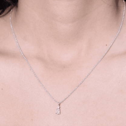 6X5 MM Lab Grown Diamond Teardrop Pendant Necklace