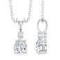 6X5 MM Lab Grown Diamond Teardrop Pendant Necklace