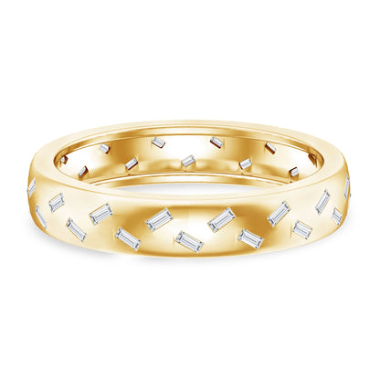 Baguette Cut Lab Grown Diamond Wedding Band With Certificate