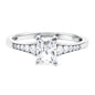 Brilliant Cut 7X5 MM Lab Grown Diamond Emerald Cut Engagement Ring