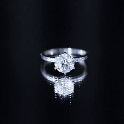 Round Cut 9 MM Lab Grown Diamond Solitaire Engagement Ring
