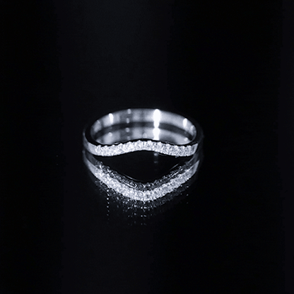 Certified Lab Grown Diamond Curved Stackable Ring
