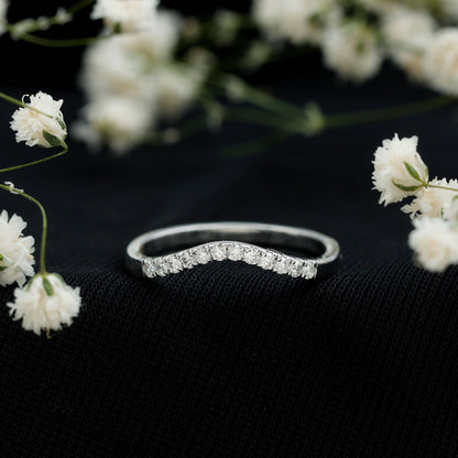 Certified Lab Grown Diamond Curved Stackable Ring