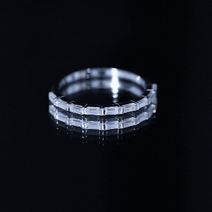 Bar Set Moissanite Eternity East West Ring