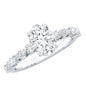 6X8 MM Oval Cut Lab Diamond Solitaire Engagement Ring
