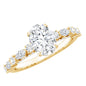 6X8 MM Oval Cut Lab Diamond Solitaire Engagement Ring
