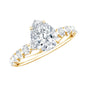 1 CT Pear Cut Lab Grown Diamond Engagement Ring for Women