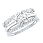 Certified Round Cut Lab Created Diamond 3 Piece Bridal Ring Set