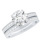 Certified 8 MM Lab Grown Diamond Engagement Ring With Wedding Band