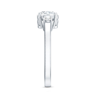 3 Stone Lab Grown Diamond Engagement Ring for Women