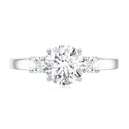 3 Stone Lab Grown Diamond Engagement Ring for Women