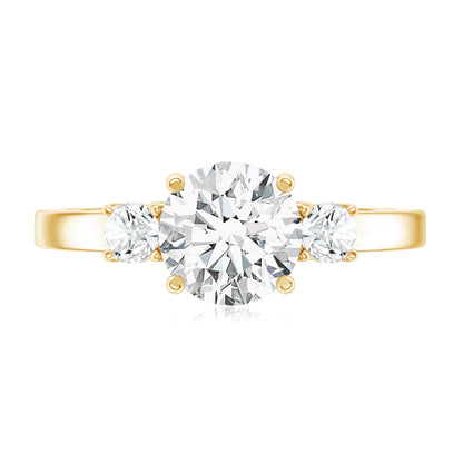 3 Stone Lab Grown Diamond Engagement Ring for Women