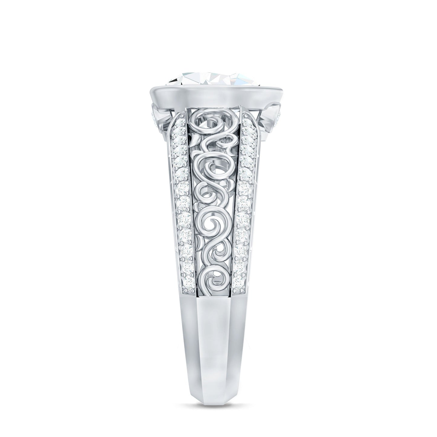 Certified Lab Created Diamond Antique Engagement Ring for Women