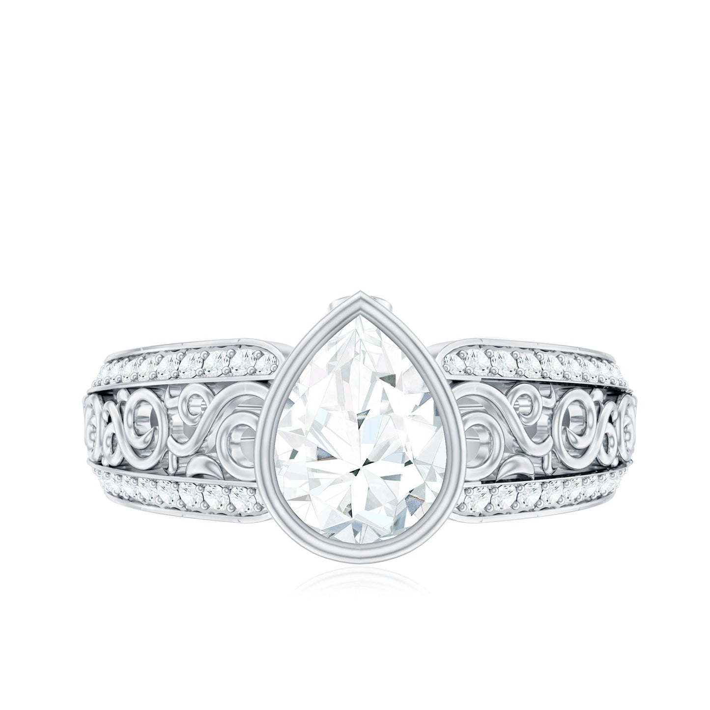 Certified Lab Created Diamond Antique Engagement Ring for Women