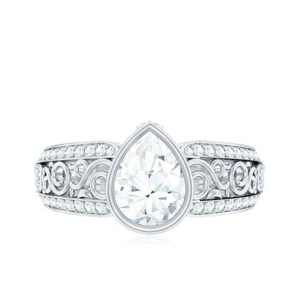 Certified Lab Created Diamond Antique Engagement Ring for Women