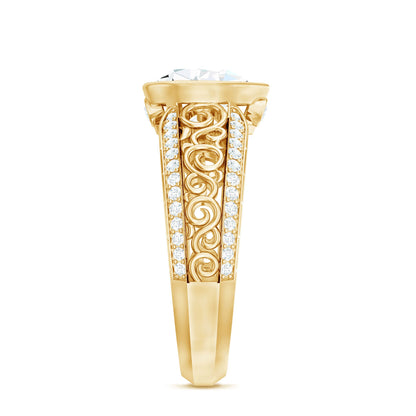 Certified Lab Created Diamond Antique Engagement Ring for Women