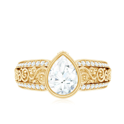 Certified Lab Created Diamond Antique Engagement Ring for Women