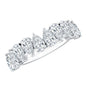 Pear Cut Lab Created Diamond Half Eternity Wedding Band