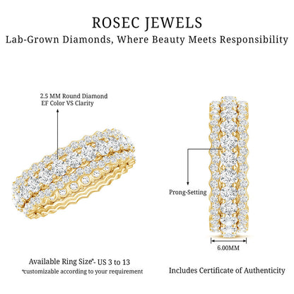 Certified Lab Grown Diamond Eternity Wedding Band for Her
