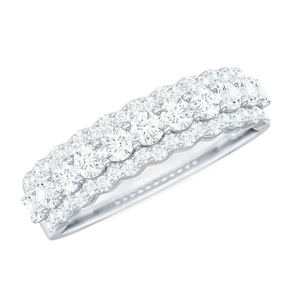 Certified Diamond Half Eternity Anniversary Ring