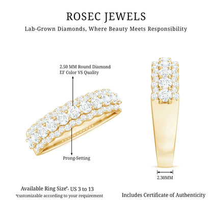 Certified Diamond Half Eternity Anniversary Ring
