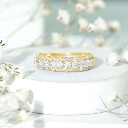 Certified Diamond Half Eternity Anniversary Ring