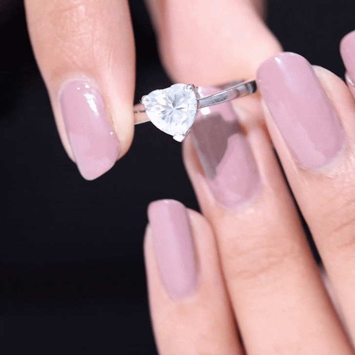 1 Carat Diamond Heart Ring For Women