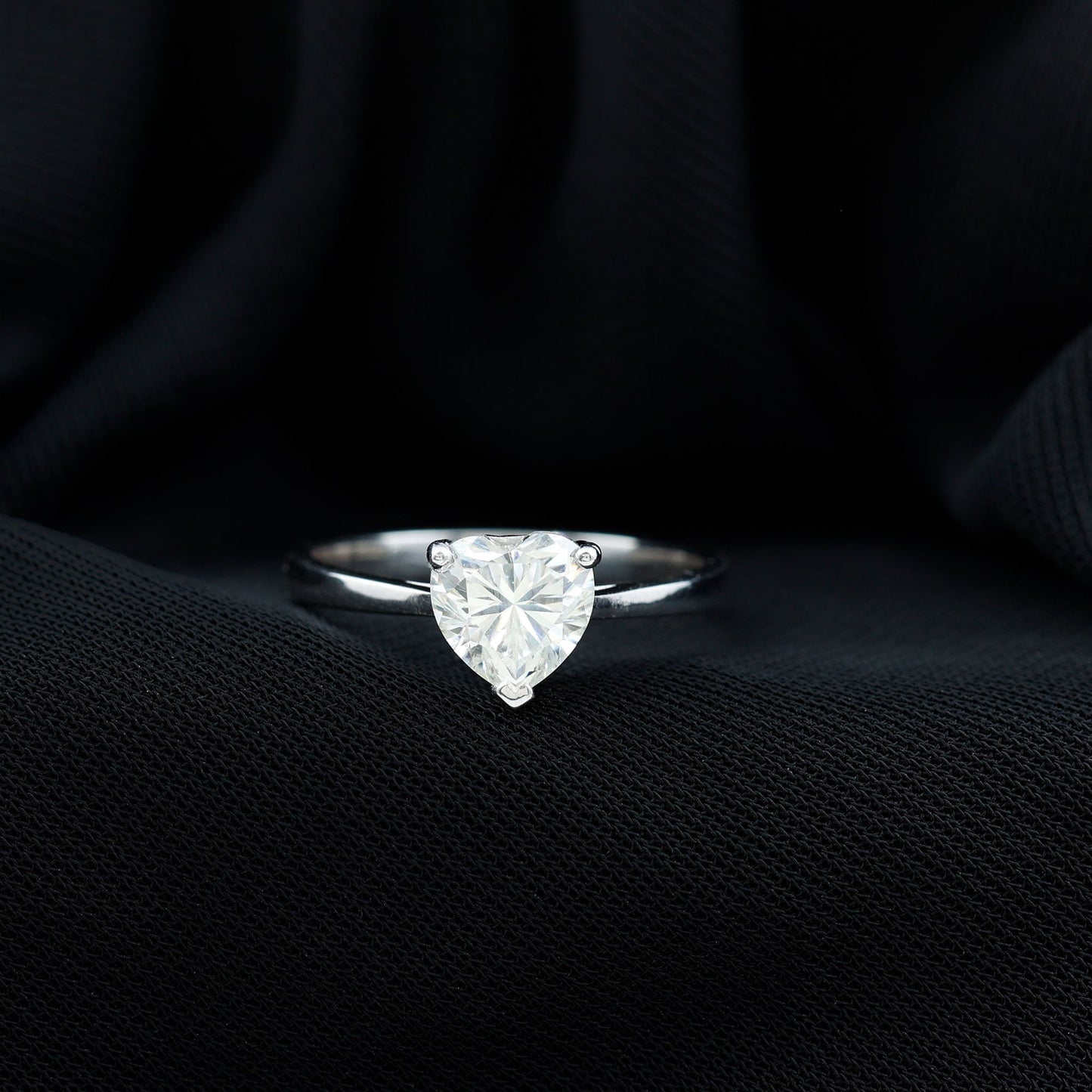 1 Carat Diamond Heart Ring For Women