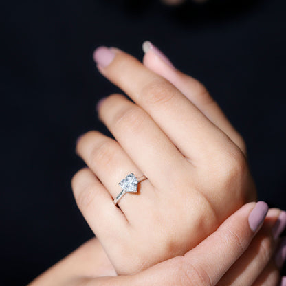 1 Carat Diamond Heart Ring For Women