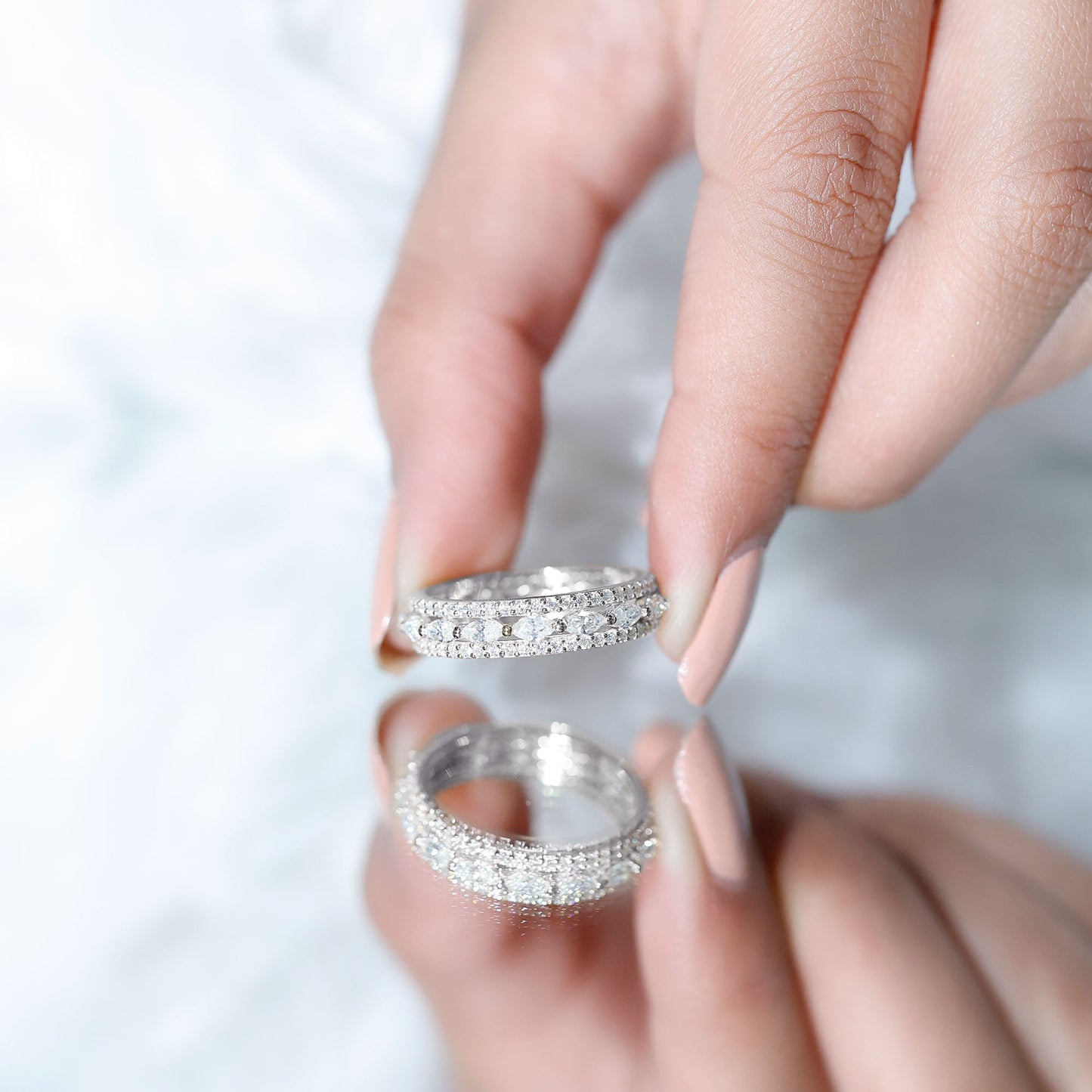 Certified Lab Grown Diamond Designer Wedding Band