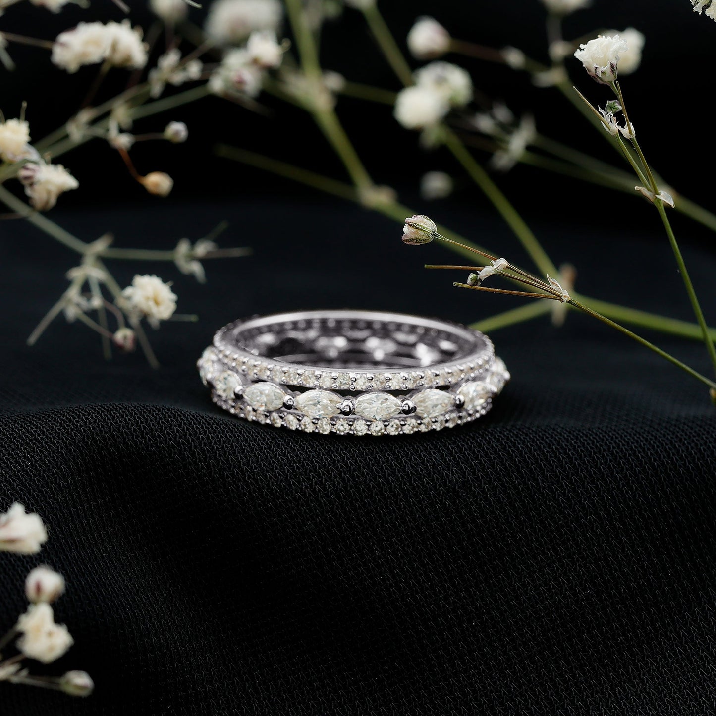 Certified Lab Grown Diamond Designer Wedding Band