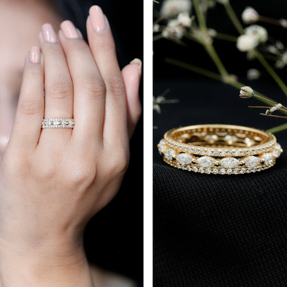 Certified Lab Grown Diamond Designer Wedding Band