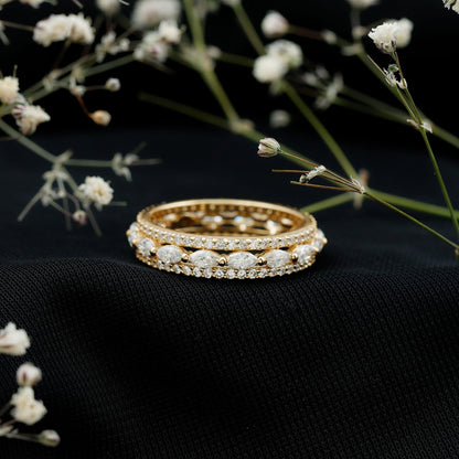 Certified Lab Grown Diamond Designer Wedding Band