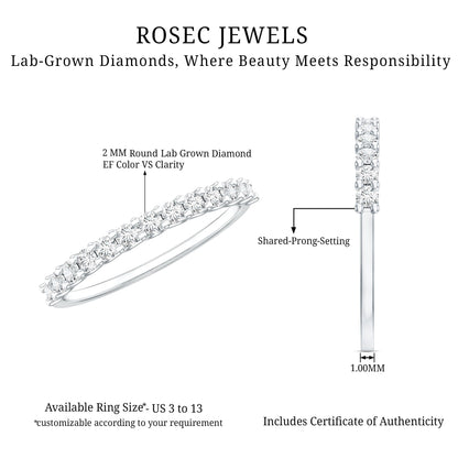 Lab Grown Diamond Eternity Stackable Ring