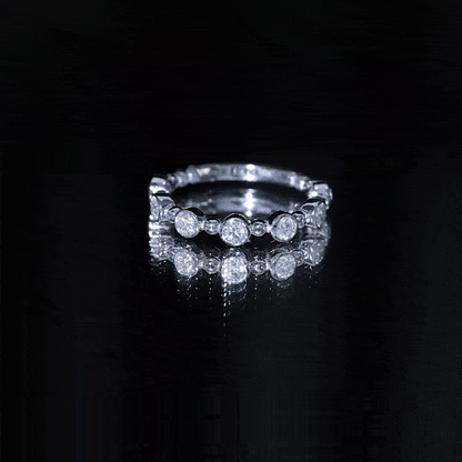 Bezel Set Lab Grown Diamond Wedding Anniversary Band