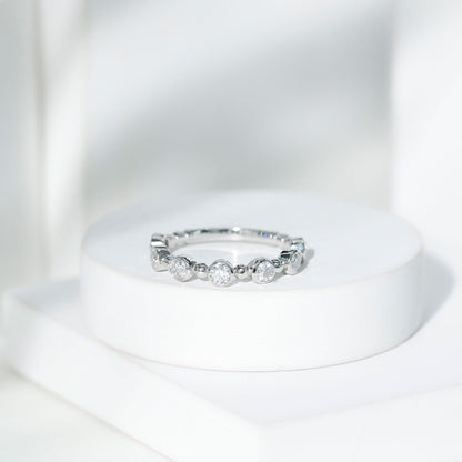 Bezel Set Lab Grown Diamond Wedding Anniversary Band