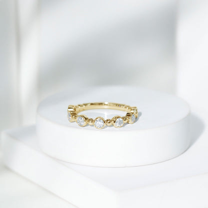 Bezel Set Lab Grown Diamond Wedding Anniversary Band